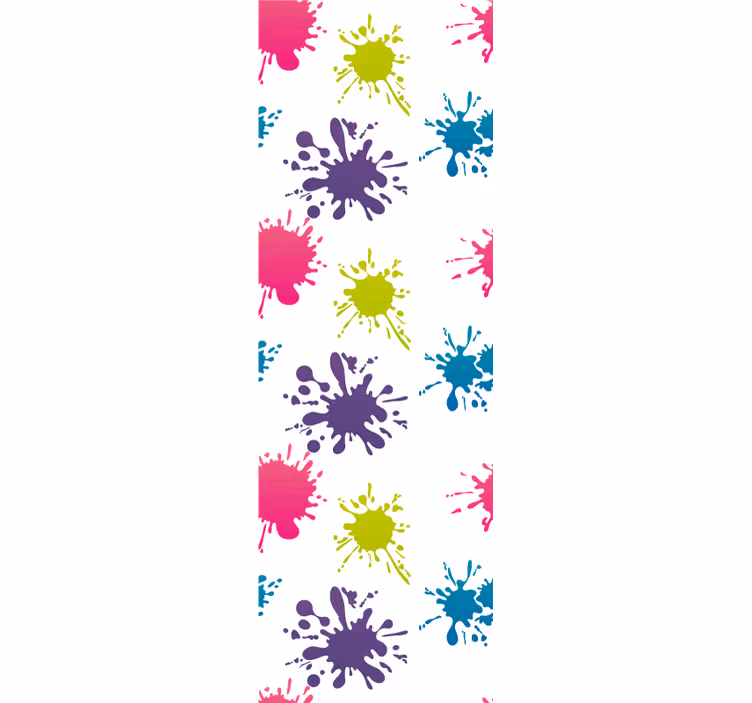 Colorful Splatter abstract wallpaper - TenStickers