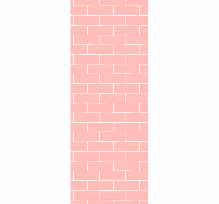 Pink Brick Brick Wallpaper - TenStickers