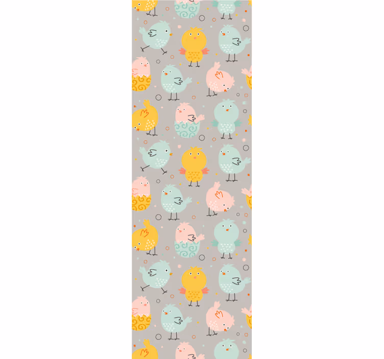 Cute chicken pastel colors wallpaper - TenStickers