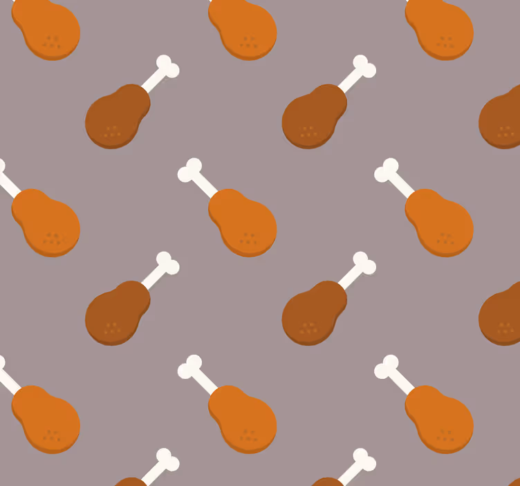 Chicken leg kitchen wallpaper - TenStickers
