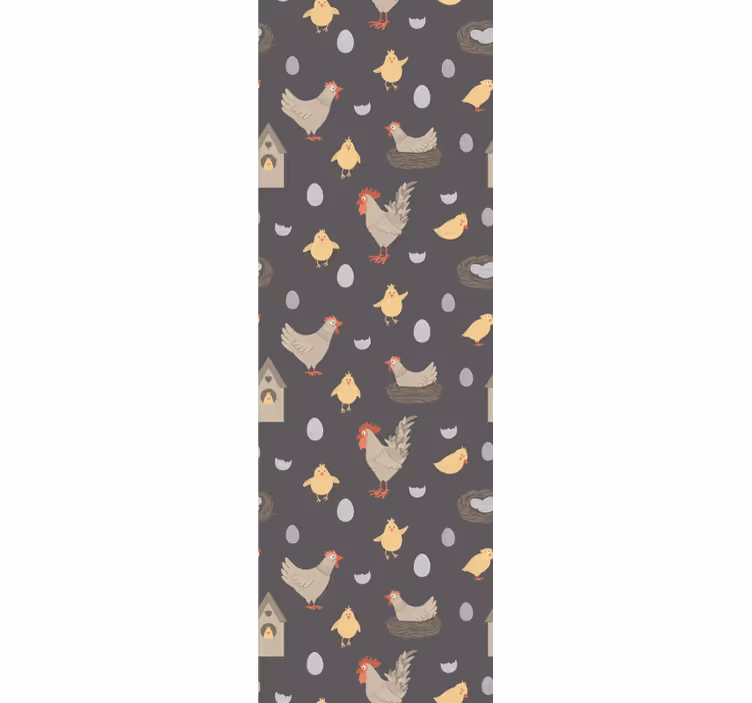 Seamless pattern with funny chick wallpaper - TenStickers