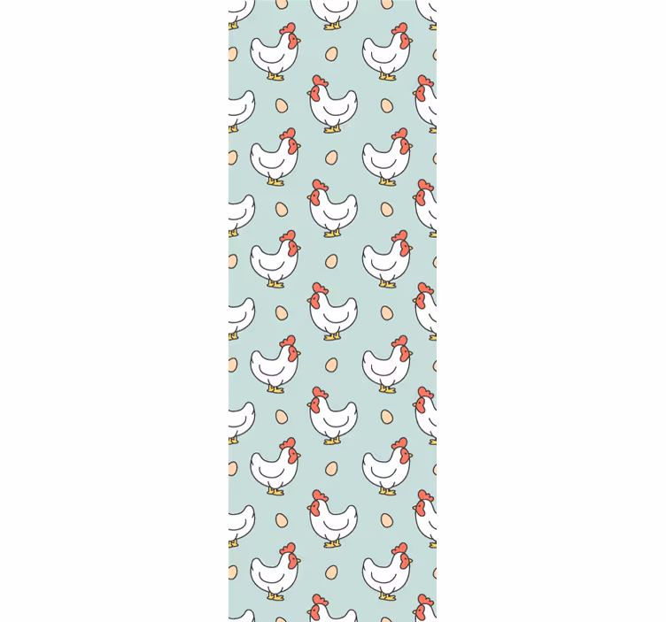 Light colors chicken egg pattern wallpaper - TenStickers