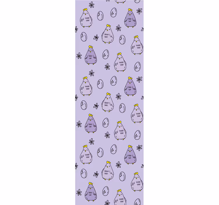 Chick Pattern Design kids wallpaper - TenStickers