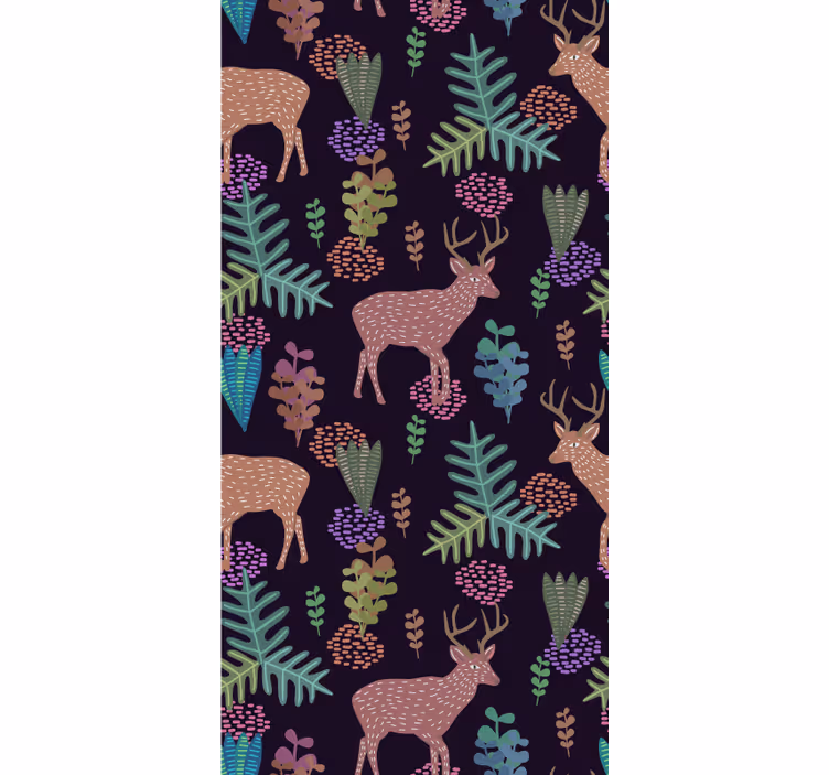 Enchanted Forest Scene animal wallpaper - TenStickers