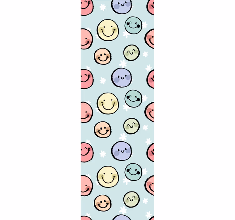 Pastel smile emoticons baby Wallpaper - TenStickers