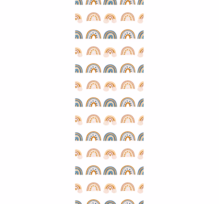Rainbow Arcs Pattern nursery wallpaper - TenStickers