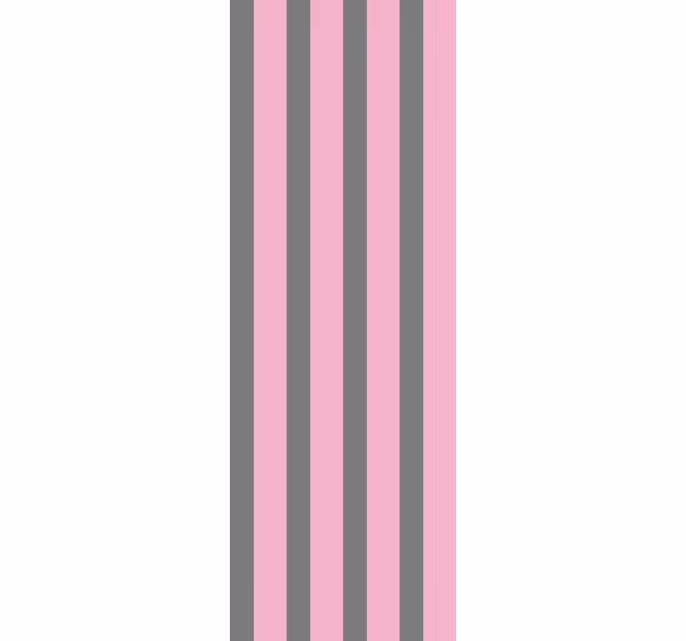 Pink and grey thick stripes vertical wallpaper - TenStickers