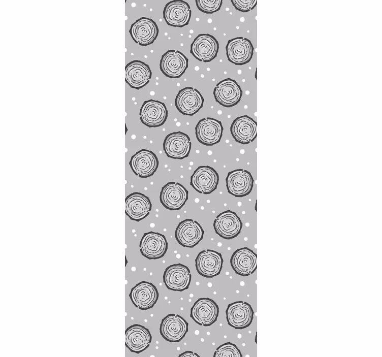 Dotted Rosettes gray wallpaper - TenStickers
