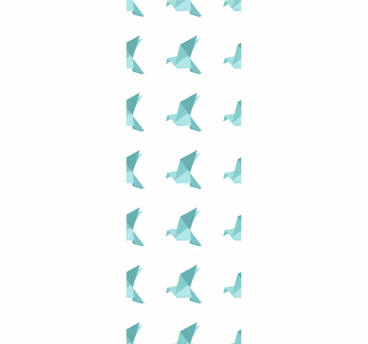 Kids wallpaper origami bird design - TenStickers