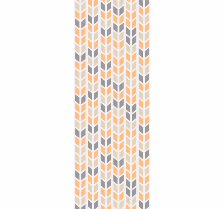 Nordic geometric flowers Living Room Wallpaper - TenStickers
