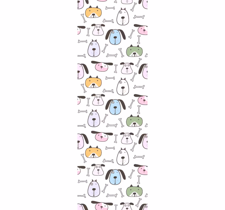 Cartoon Canine Friends dogs wallpaper - TenStickers