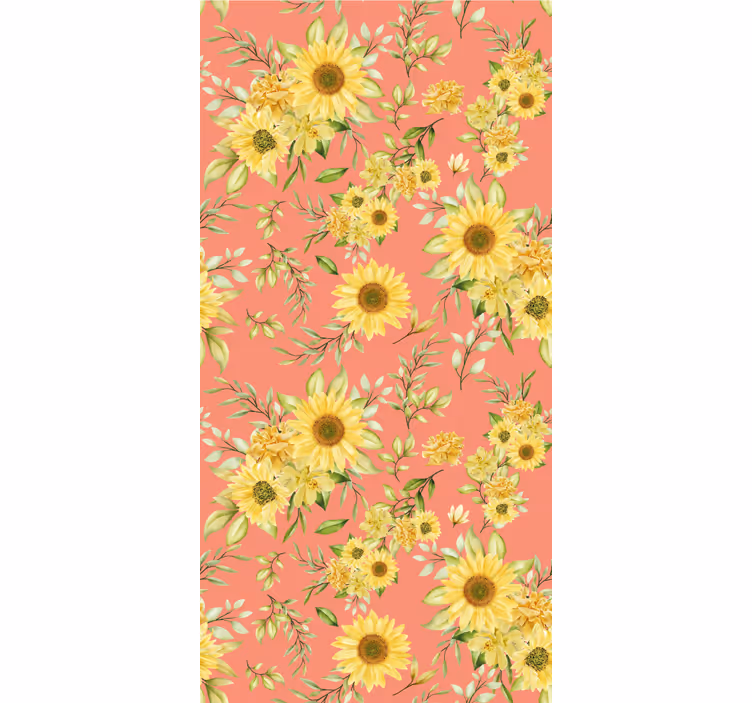 Sunflower Blossoms flower wallpaper - TenStickers