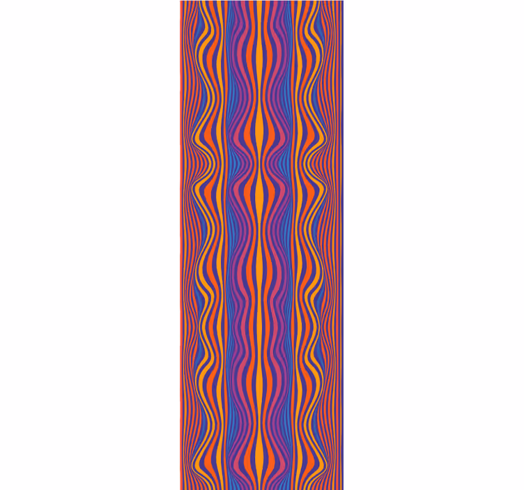 Psychedelic groovy lines abstract wallpaper - TenStickers