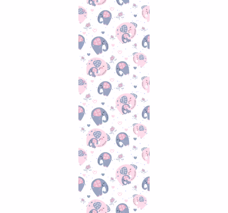 Elephant Balloon Patterns kids wallpaper - TenStickers