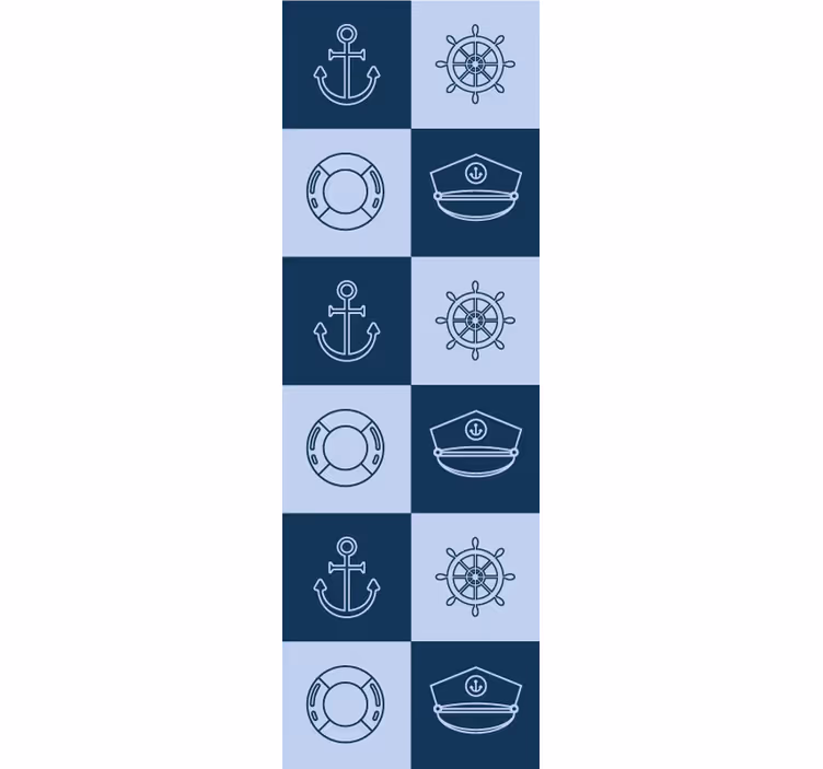 Tile wallpaper nautical tile design - TenStickers