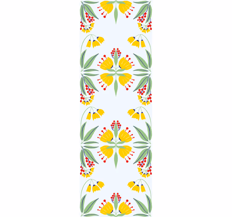 Traditional pattern Polish Flower Wallpaper - TenStickers