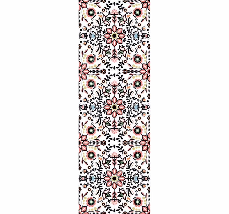 Ornamental Motif floral ornament wallpaper - TenStickers