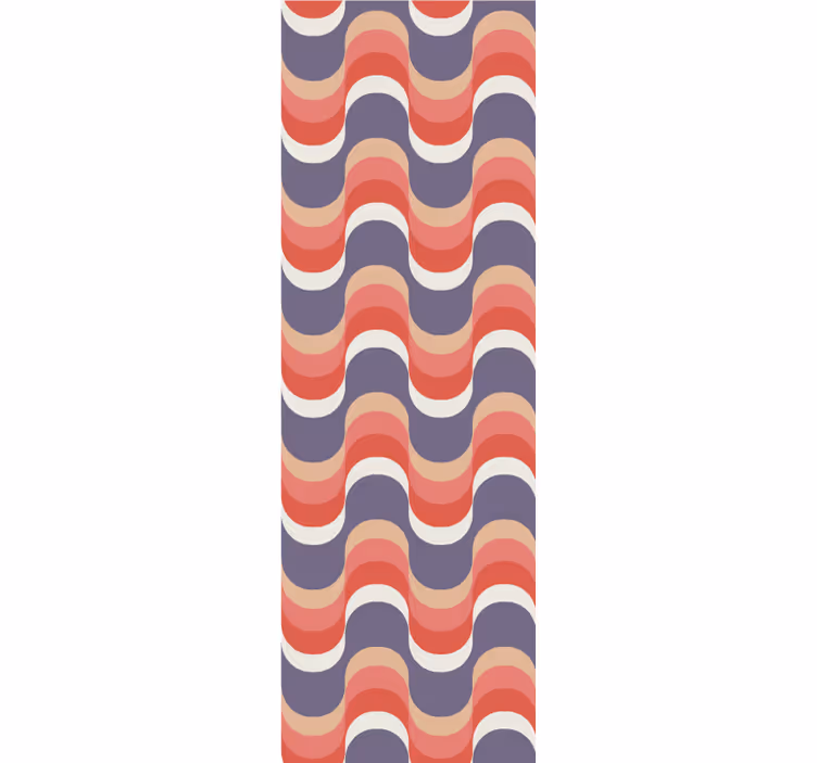 Geometric groovy pattern Living Room Wallpaper - TenStickers