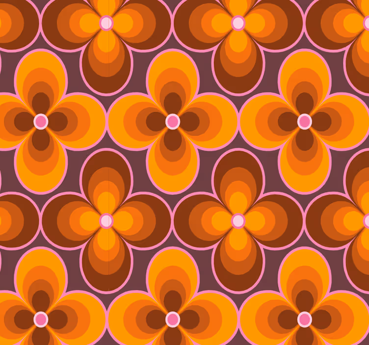 Geometric wallpaper floral burst design - TenStickers