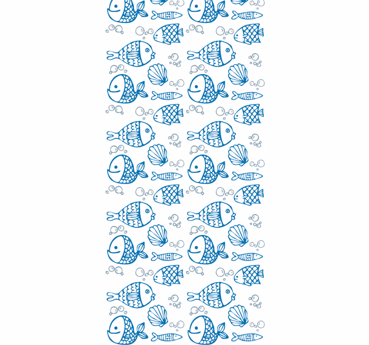 Aquatic Friends fish wallpaper - TenStickers