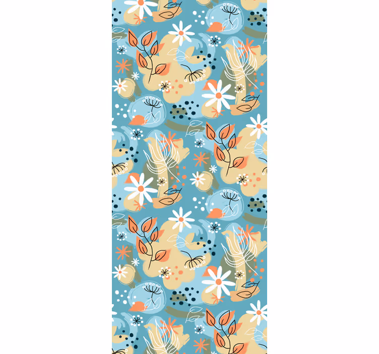 Floral Breeze flower wallpaper - TenStickers