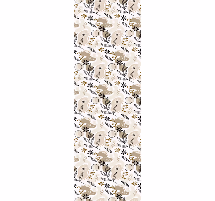 Leaf wallpaper with botanical fauna design - TenStickers