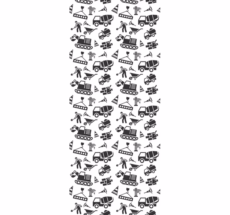 Construction Motif industrial wallpaper - TenStickers