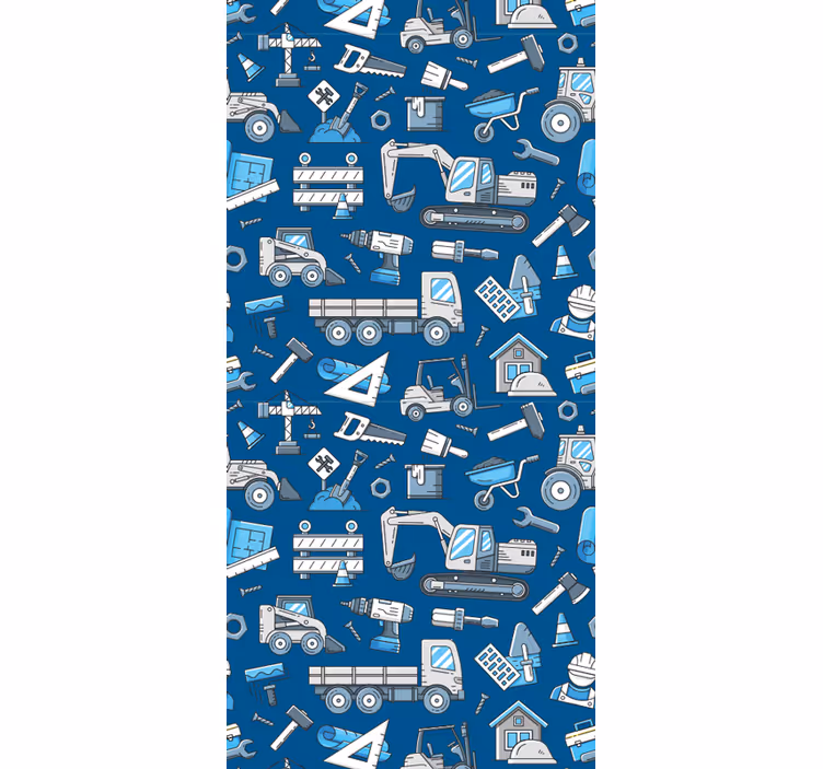 Construction Playtime nursery wallpaper - TenStickers