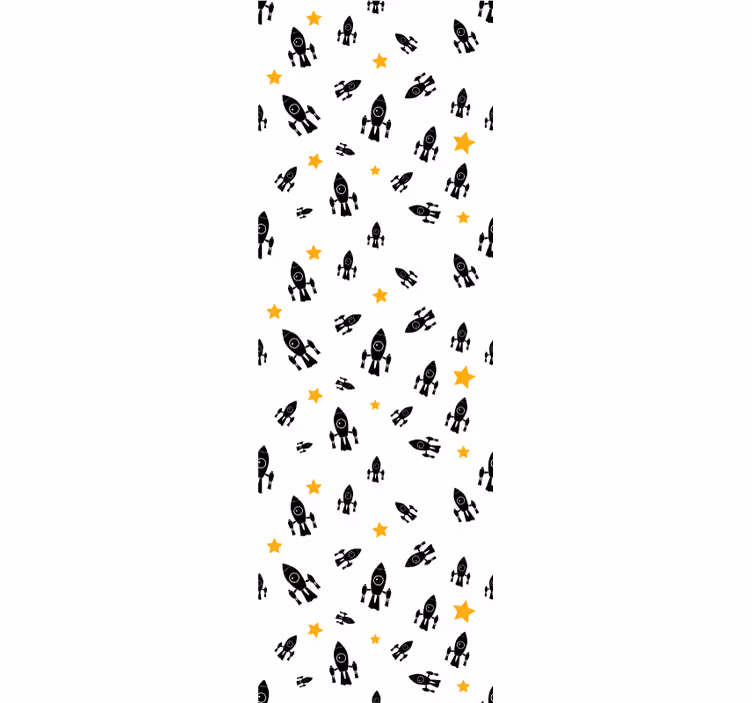 Space Adventure Pattern nursery wallpaper - TenStickers