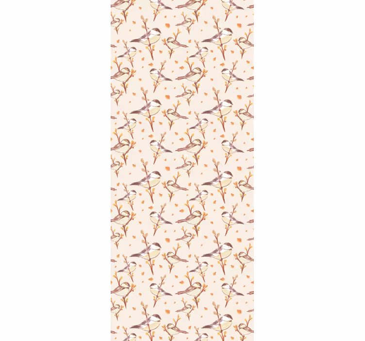 Floral Grace Motif flower wallpaper - TenStickers