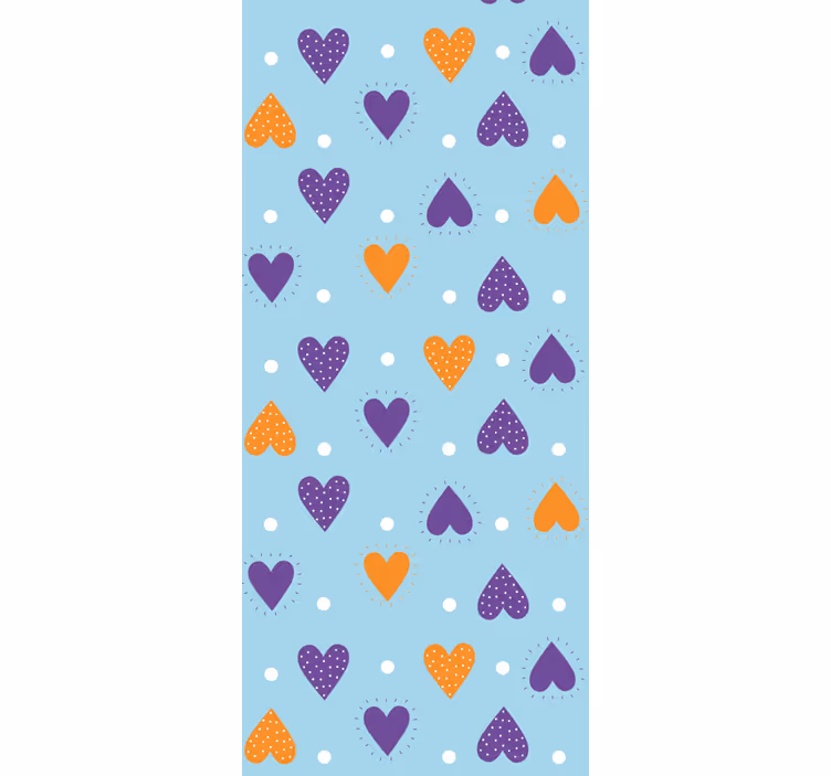 Heart Raindrops bedroom wallpaper - TenStickers