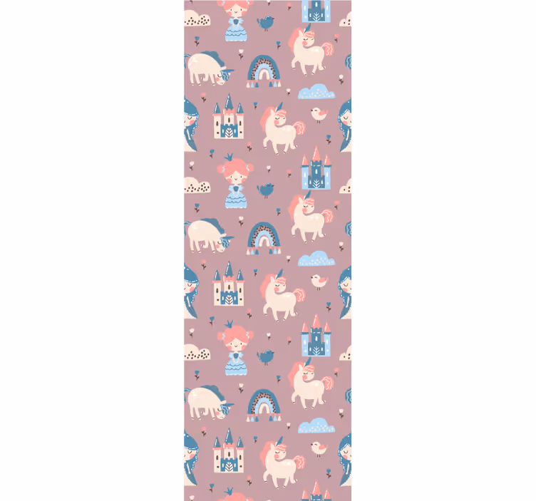 Fairy Tale Unicorns nursery wallpaper - TenStickers