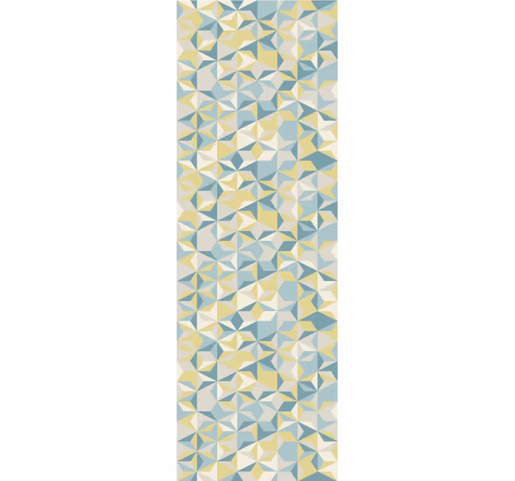 Blue and yellow geometric Modern Wallpaper - TenStickers