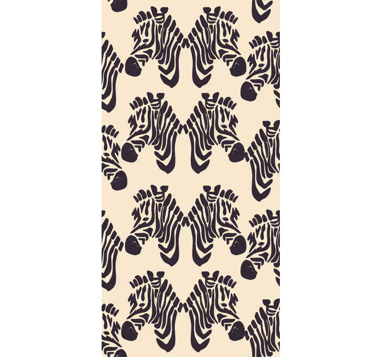 Zebra wallpaper with striped pattern design - TenStickers