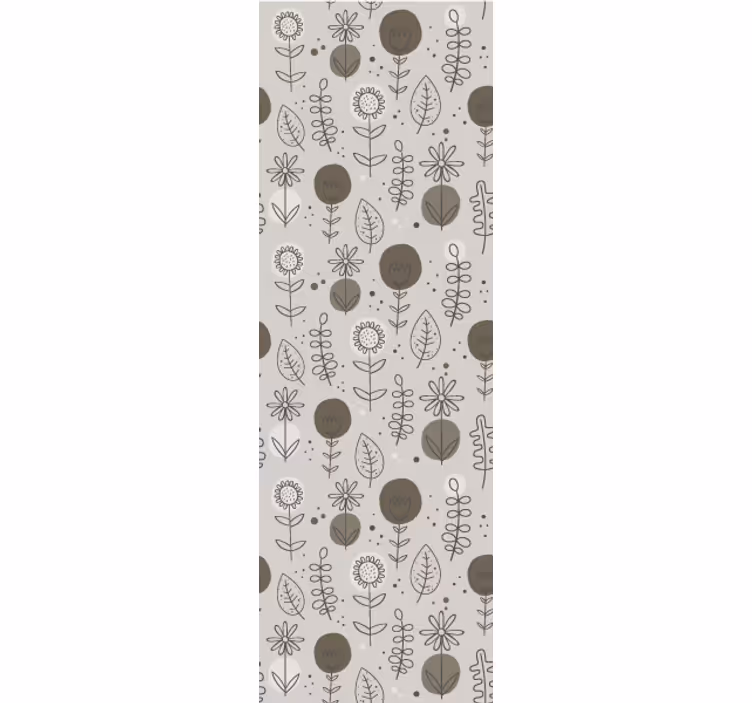 Floral Sketch Motifs flower wallpaper - TenStickers
