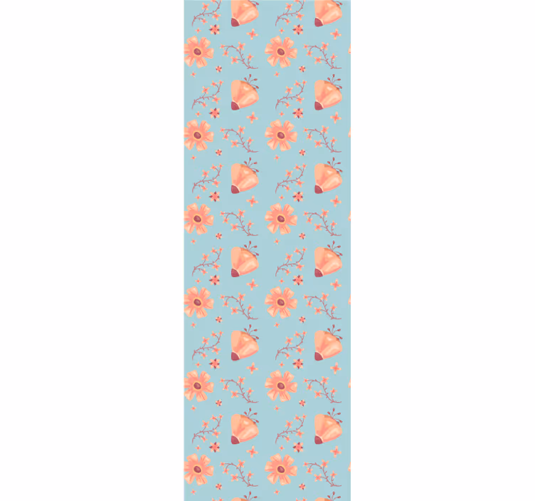 Butterfly Floral Pattern flower wallpaper - TenStickers