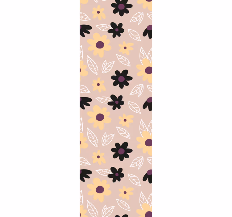 Floral Minimalist Style floral ornament wallpaper - TenStickers