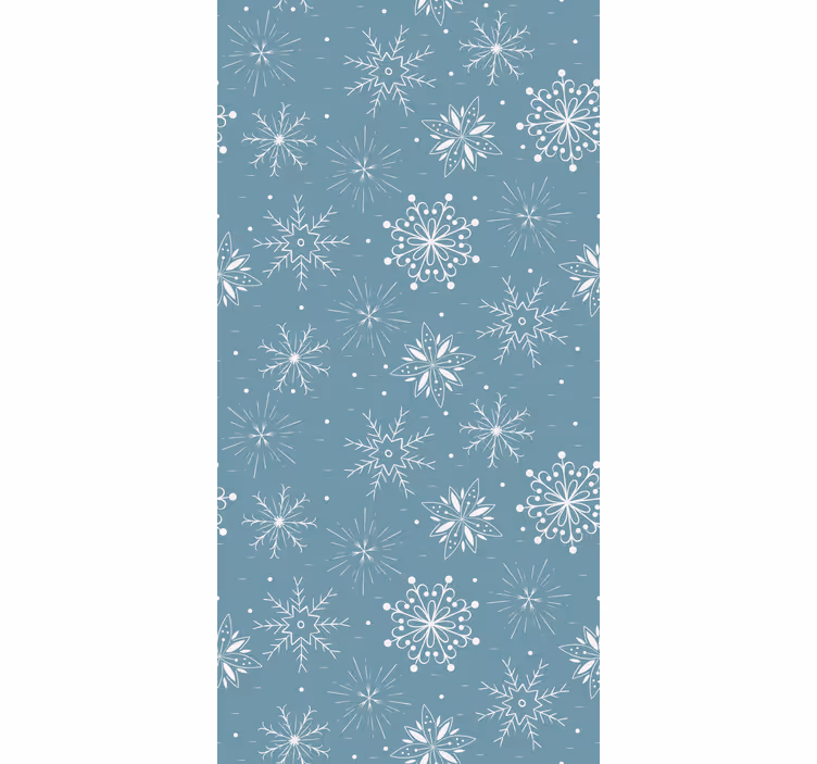 Snowflakes Motif christmas wallpaper - TenStickers