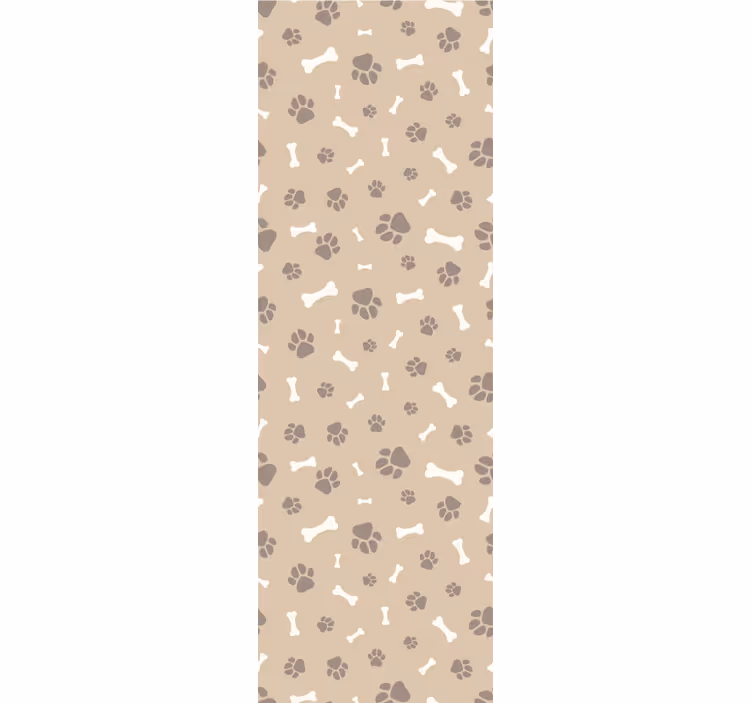 Paw Print & Dog Bone Pattern Children Wallpaper - TenStickers