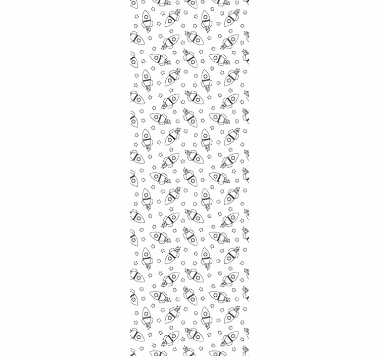 Rocket Pattern nursery wallpaper - TenStickers