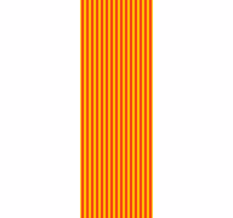 Orange and red horizontal striped wallpaper - TenStickers