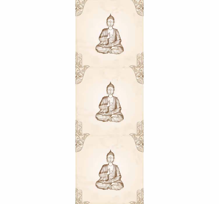 Buddha Hamsa hand symbol abstract wallpaper - TenStickers