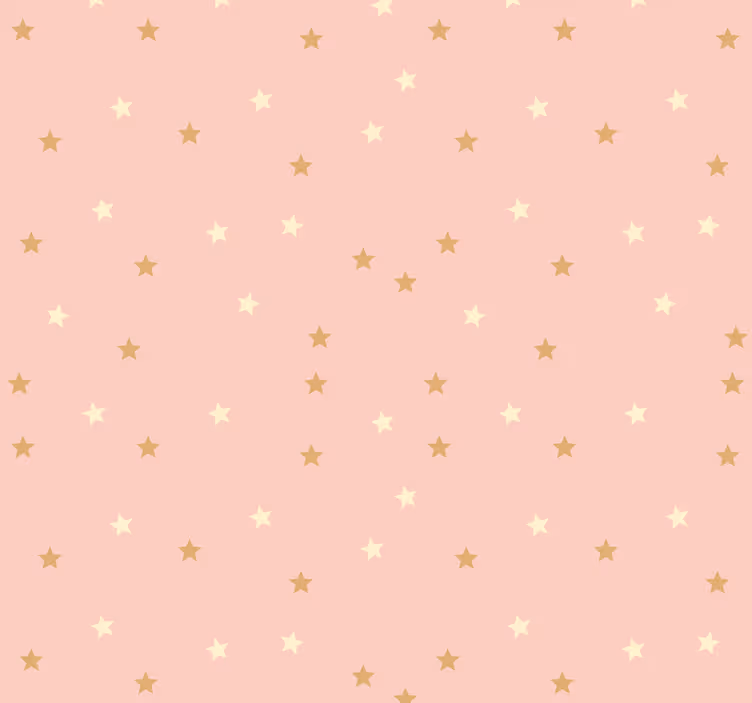 Tiny golden stars on pink Abstract Wallpaper - TenStickers