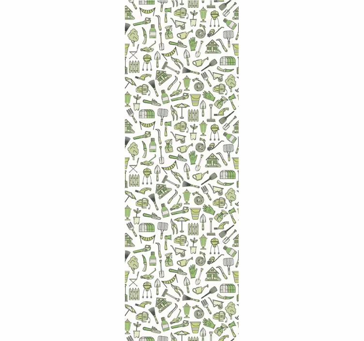 Green wallpaper for urban gardening decor - TenStickers
