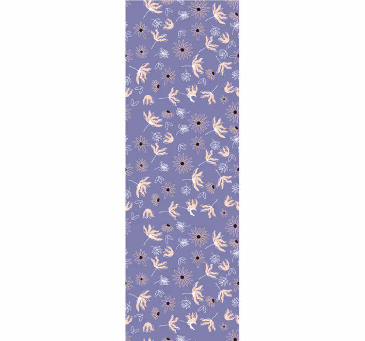 Orange and purple abstract flower wallpaper - TenStickers