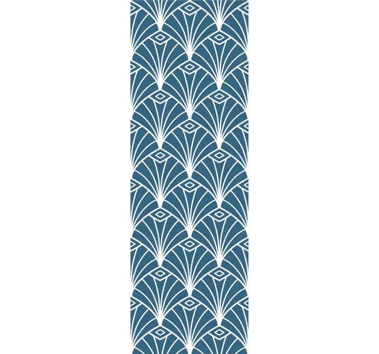 Modern art blue and white decor wallpaper - TenStickers