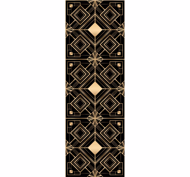 Modern art black and golden deco wallpaper - TenStickers