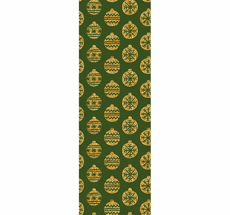 Festive Ornament Pattern christmas wallpaper - TenStickers