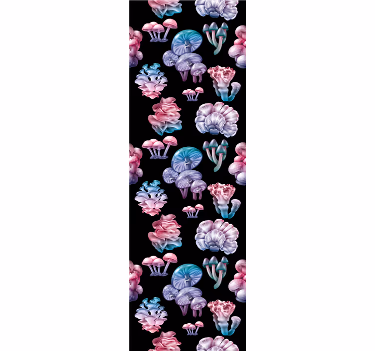 Set of magic mushrooms Kitchen wallpaper - TenStickers