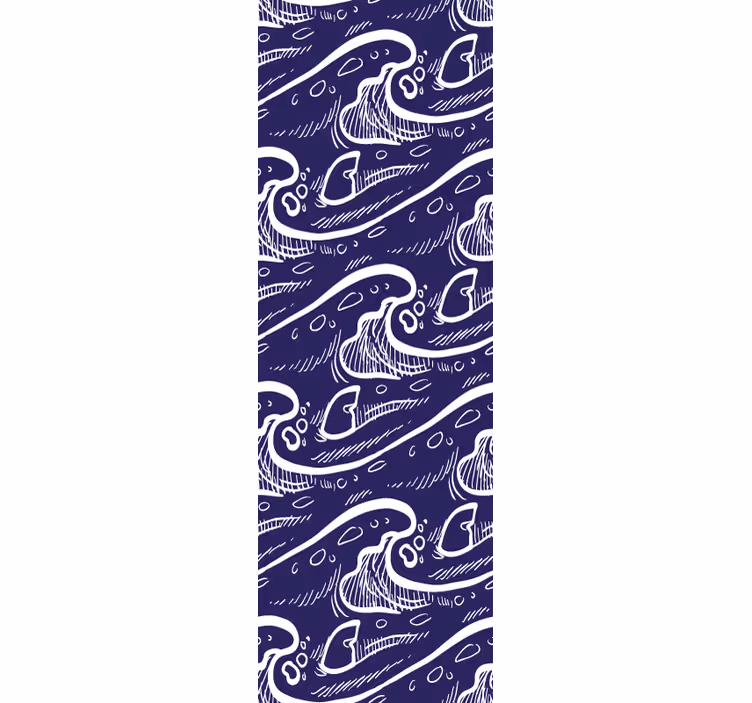 Oceanic Wave Pattern fish wallpaper - TenStickers